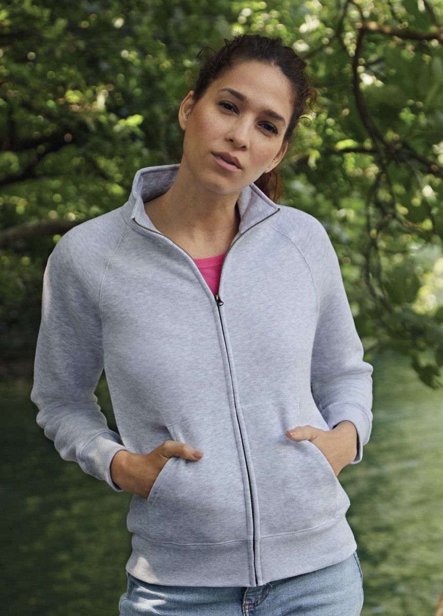 Fruit of the Loom Ladies Premium Sweat Bowls Jacket - Image 2