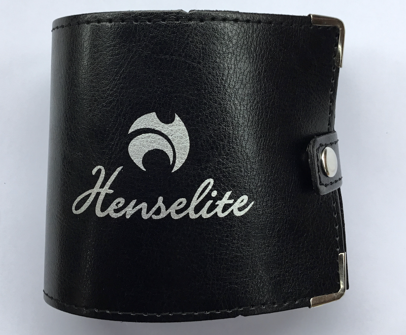 Henselite Bowls Leather Folding Scorecard Holder