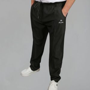 Henselite Mens Black Sports Bowls Trousers