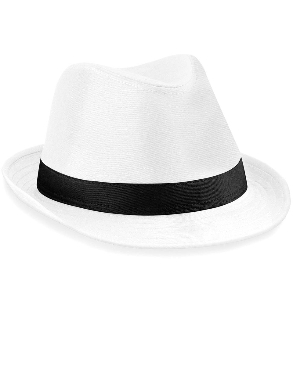 One-up White Fedora Bowls Sun Hat Unisex