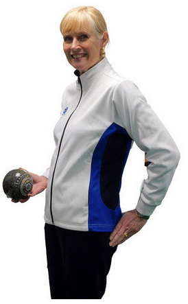 Thomas Taylor Ladies Soft Shell Jacket White/Royal/Navy - Image 2